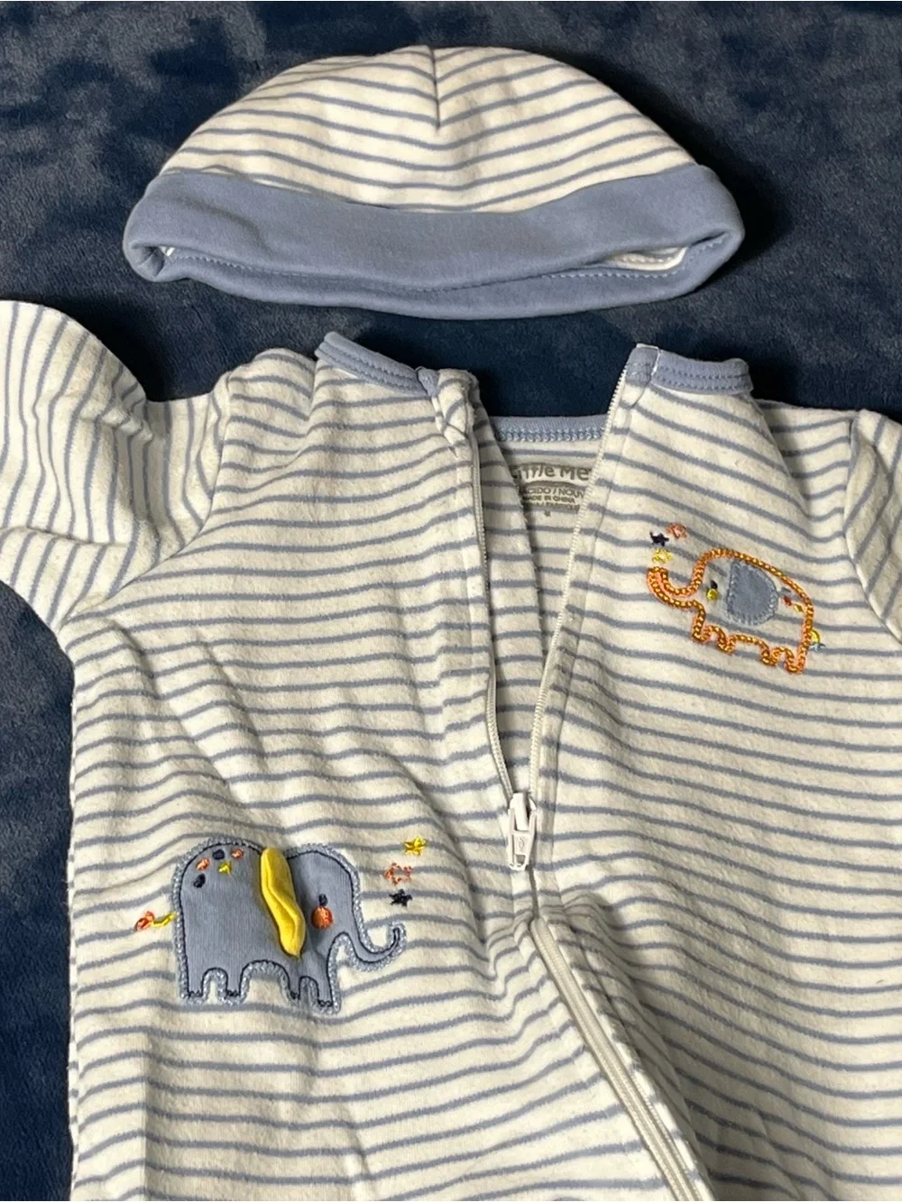 Newborn Footed Outfits With Matching Hats.  Great twin set!!!